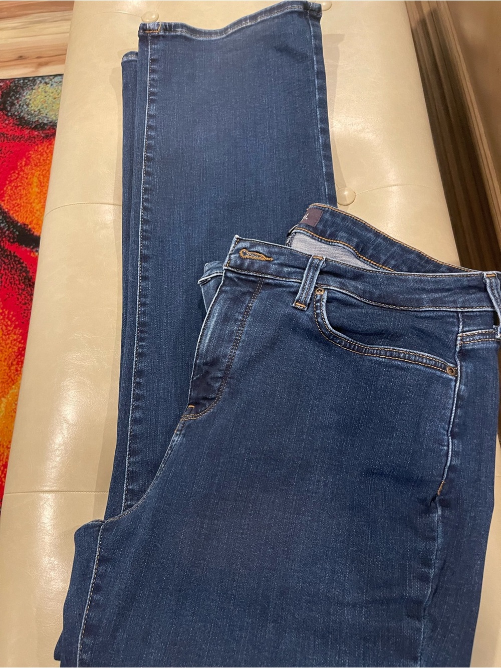 NYDJ Boot Cut Jeans in Dark Blue Denim